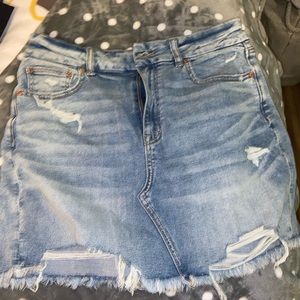 american eagle jean skirt